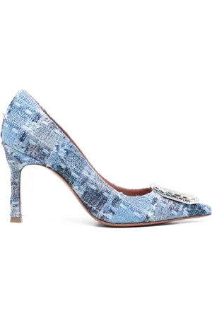 Amina Muaddi Zapatos Camelia con tacón de 90 mm