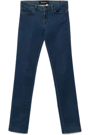 Kiton Vaqueros skinny con logo bordado