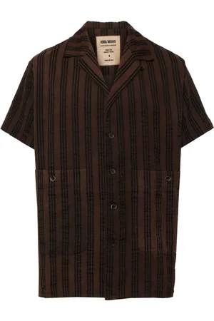 UMA WANG Camisa a rayas con manga corta