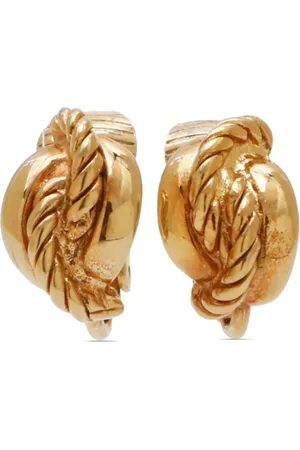 Dior Pendientes de clip con detalle retorcido