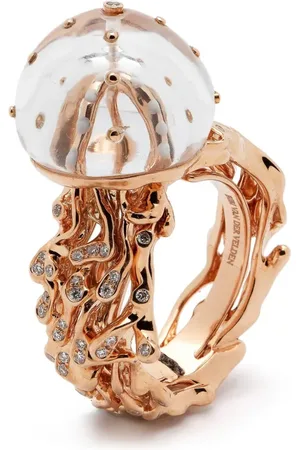 Bibi van der Velden Anillo Jellyfish en oro de 18 ct con diamantes