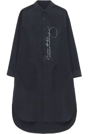 YOHJI YAMAMOTO Vestido camisero con estampado abstracto