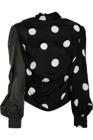 pushBUTTON Blusa asimétrica de manga larga