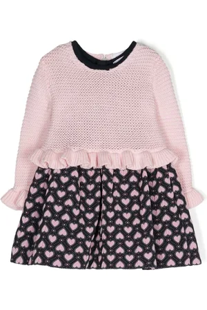 MONNALISA Vestido con estampado de corazones