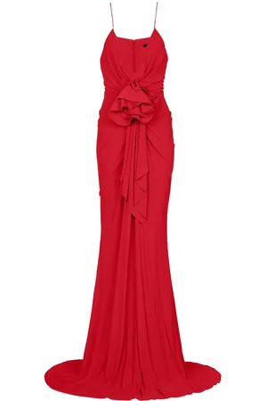 Balmain Vestido de fiesta con apliques florales