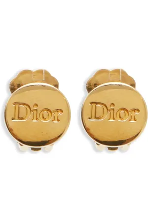 Dior Pendientes de clip con logo grabado