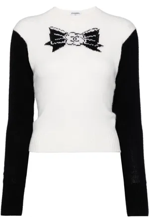 CHANEL Top de punto con cinta 1995