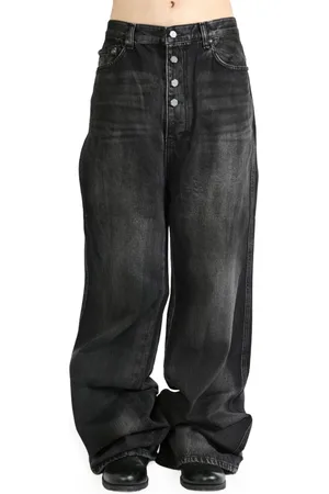 THUG CLUB Distressed wide-leg jeans