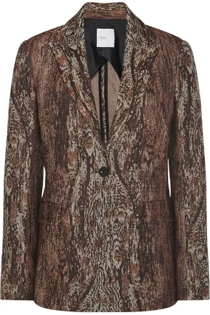 ROSETTA GETTY Chaqueta estampada con solapas de pico