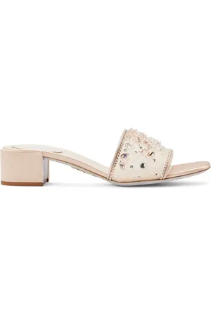RENE CAOVILLA Mules con detalles de cristales