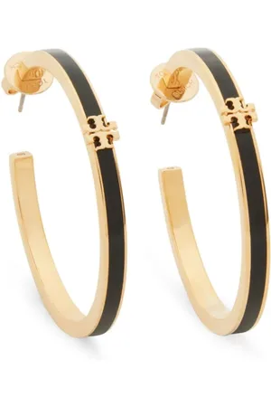 Tory Burch Pendientes de aro Kira esmaltados
