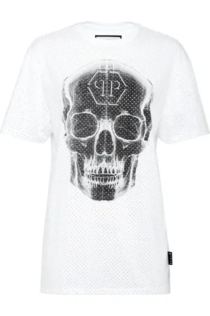 Philipp Plein Camiseta Skull con strass