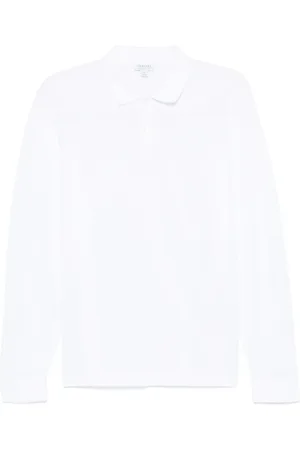 Sunspel Polo de piqué de manga larga