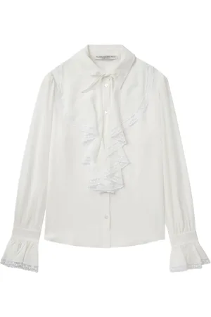 Alessandra Rich Blusa con detalle de volantes