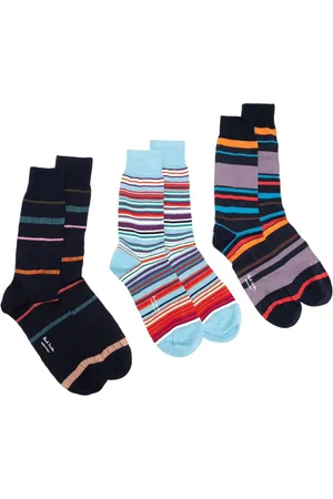 Paul Smith Pack de tres pares de calcetines a rayas