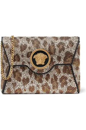 VERSACE Bolso de mano La Medusa con motivo de leopardo