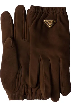 Prada Guantes con logo triangular