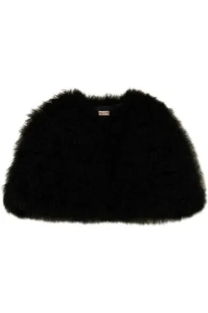 Twin-Set Capa con plumas