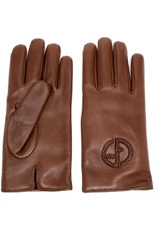 Giorgio Armani Guantes con logo trenzado