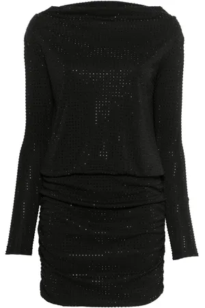 VERSACE Vestido corto con apliques de strass