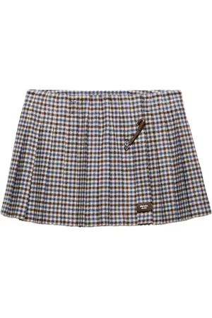 Prada Falda corta a cuadros