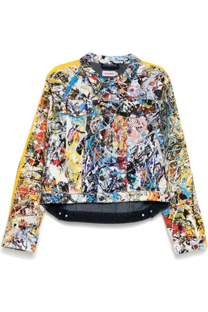 Charles Jeffrey Loverboy Chaqueta vaquera con diseño artístico