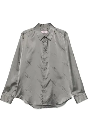 MARTINE ROSE Camisa con logo en jacquard