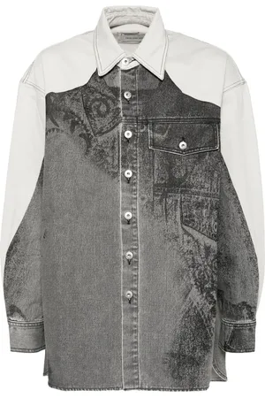 Feng Chen Wang Chaqueta vaquera estampada