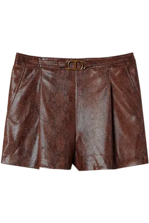 Twin-Set Pantalones cortos con estampado de piel de lagarto