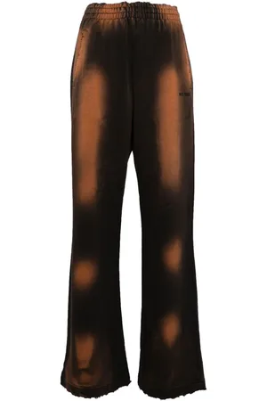 We11 Done Pantalones de chándal con efecto envejecido