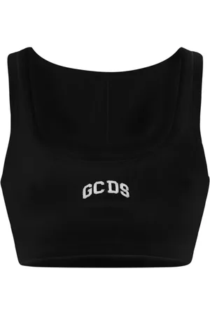 GCDS Top corto con logo bordado