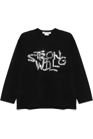 Comme des Garçons Camiseta con detalle de lentejuelas