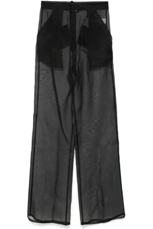 Oseree Pantalones anchos con detalles de cristal
