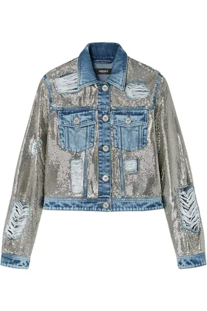 VERSACE Chaqueta vaquera de malla