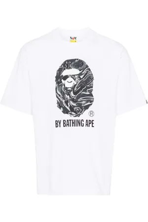 A Bathing Ape Camiseta con logo jaspeado