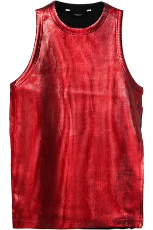 pushBUTTON Top de tirantes con efecto metalizado
