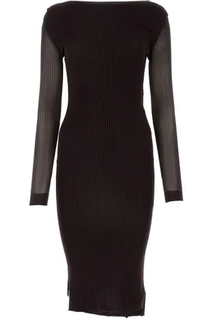 Fendi Vestido midi de canalé