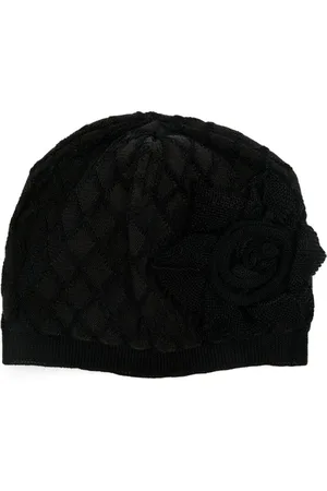 Balmain Gorro con aplique floral