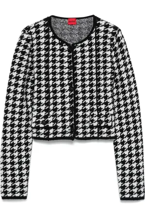 HUGO BOSS Cárdigan con motivo pied de poule