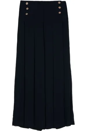 Edward Achour Paris Pantalones anchos con detalle de botones