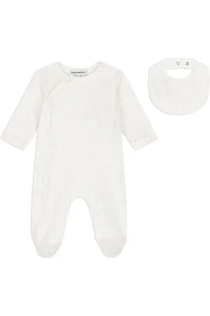 Emporio Armani Set de pelele con logo estampado