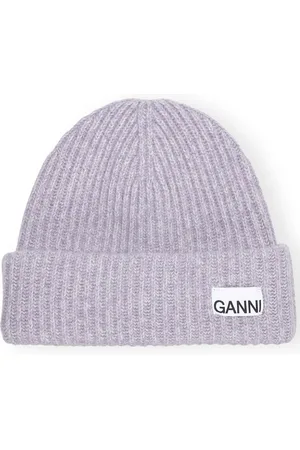 Ganni Gorro de canalé con parche del logo