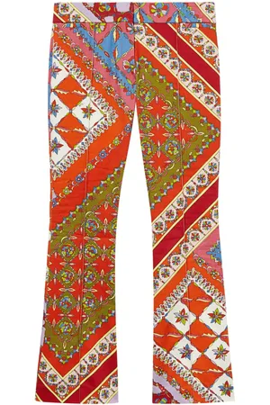Puccini Pantalones acampanados con estampado Festa