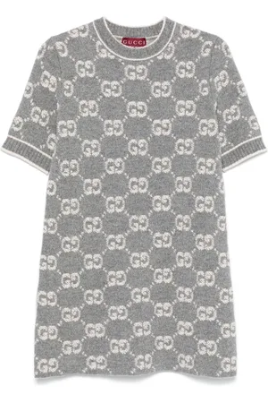 Gucci Vestido corto con motivo GG en jacquard