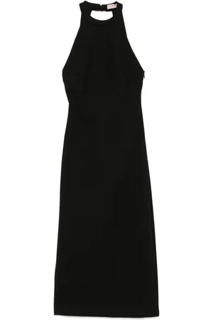 Twin-Set Vestido midi con cuello halter