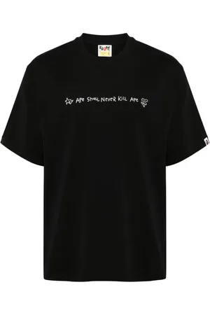 A Bathing Ape Camiseta con logo dibujado a mano