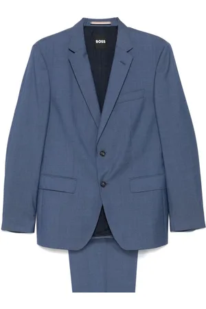 HUGO BOSS Traje con motivo de espiga