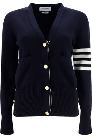 Thom Browne Cárdigan Milano con cuello en V y detalle de rayas
