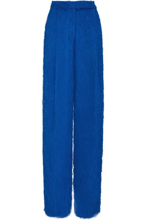Oscar de la Renta Pantalones anchos en fil coup� con flecos