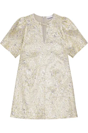 Ganni Vestido corto con motivo en jacquard